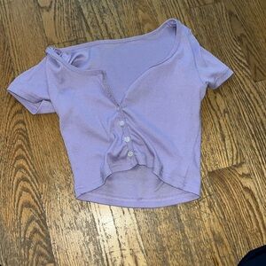 Cute button crop top